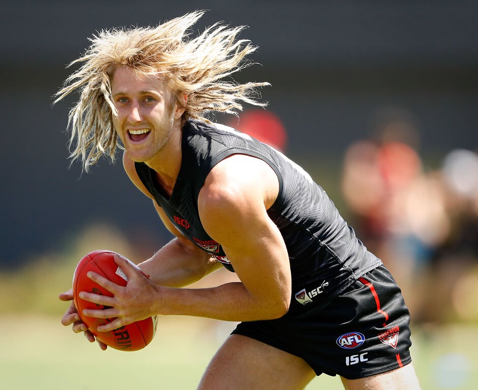 AFL 2016 Training - Essendon 071216 MELBOURNE, AUSTRALIA - DECEMBER 7: Dyson Heppell of the Bombers in action during the Essendon Bombers training session at the True Value Solar Centre in Melbourne, Australia on December 7, 2016. (Photo by Adam Trafford/AFL Media)